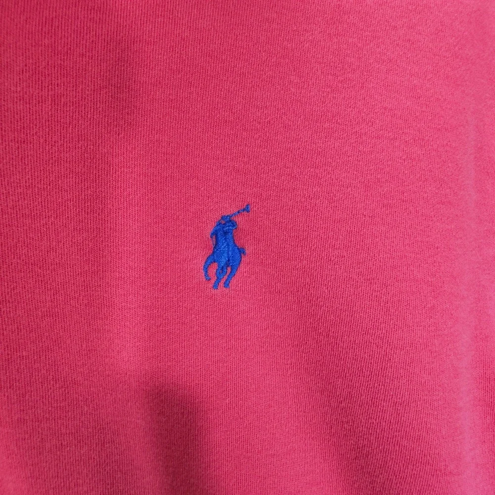 Y2K Polo Ralph Lauren Mens L Pink Short Sleeve Custom Fit Pony Logo Shirt